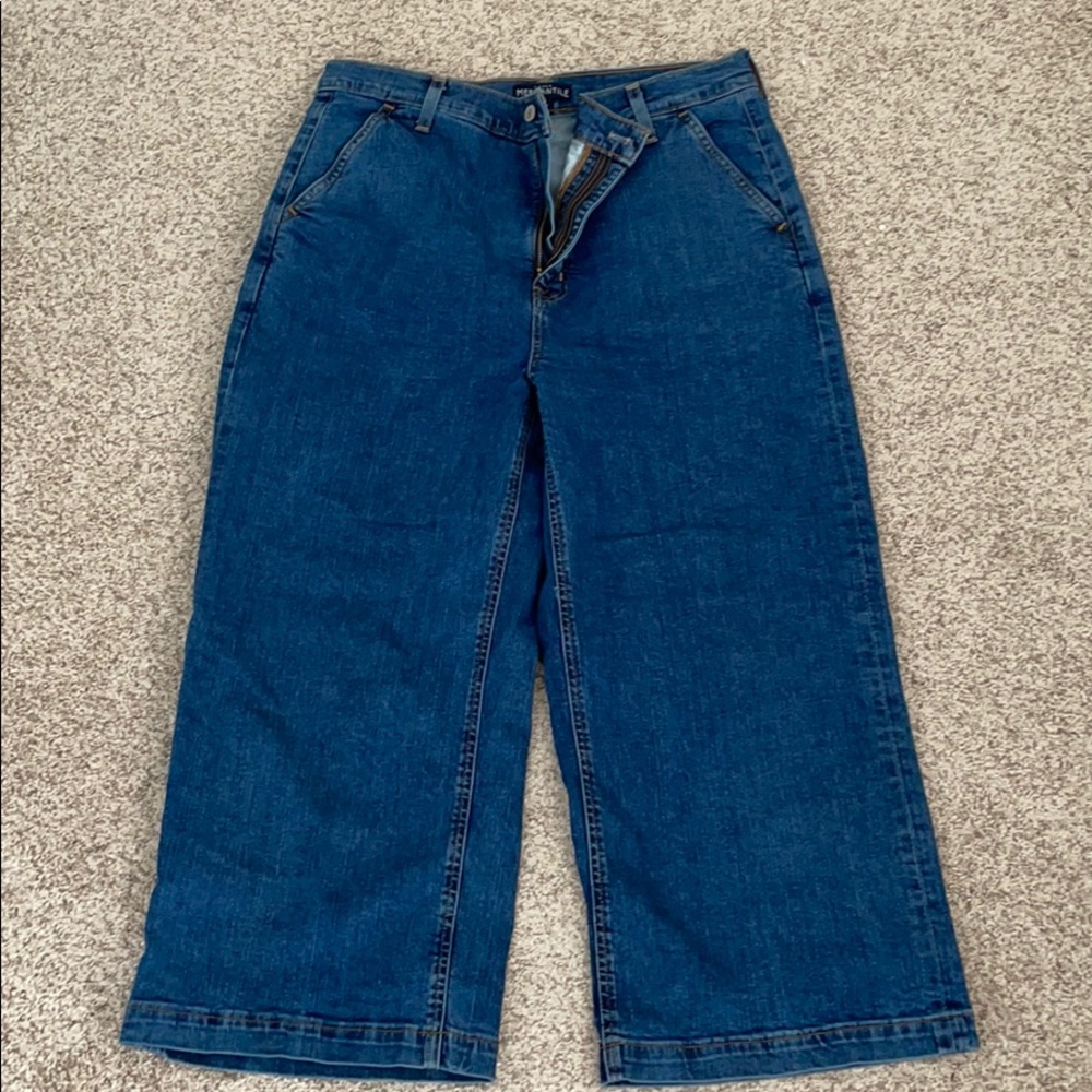 Wide Leg Cropped Jeans